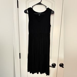 Cynthia Rowley V-Neck Black Midi Dress